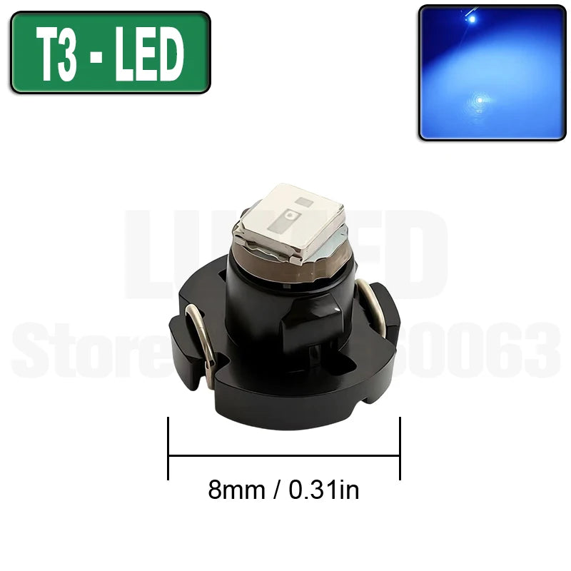 10pcs T3 T4.2 T4.7 T5 LED Car light Bulb Luces LED Para 1 LEDs 2835 5050 SMD Auto Interior Side light