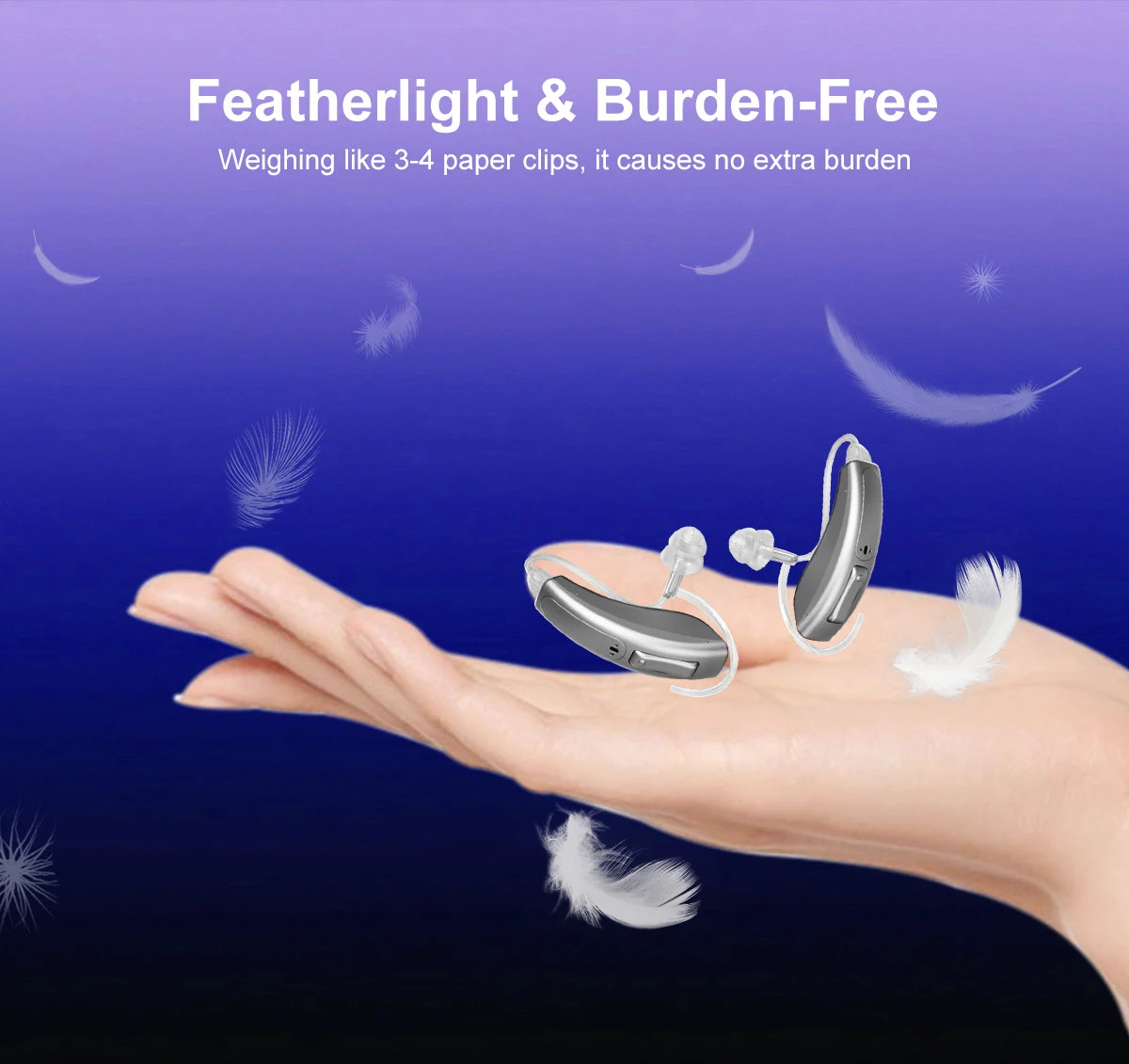 New Hearing Aids with Noise Cancellation Bluetooth Rechargeable Hearing Aids for Seniors Hearing Aid High Quality Audifonos