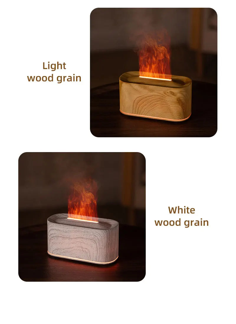 Essential Oil Diffuser,Flame Colorful Water Vapor Fire Humidifier for Aromatherapy Aroma Therapy Machine Room,Flame Diffuser