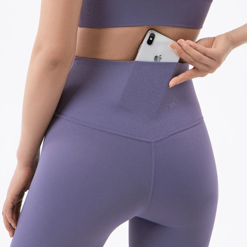 Women Gym Sports Leggings Workout Yoga Pants With Pockets High Waist Tights Plus Size Fitness Pants Running Training Trousers
