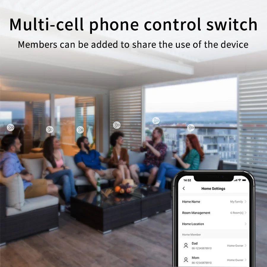 Wifi+Bluetooth Touch Light Switch No Neutral Wire &Neutral Wire US Touch Panel Wall Switches Works with Tuya Smart Life App