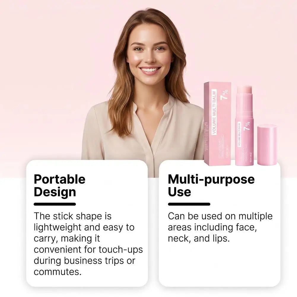 PDRN Pink Collagen Volume Multi Balm 5% 7% Volufiline Facial Eye Neck Plumping Moisturizing Stick Non-greasy Hydrating Skin Care