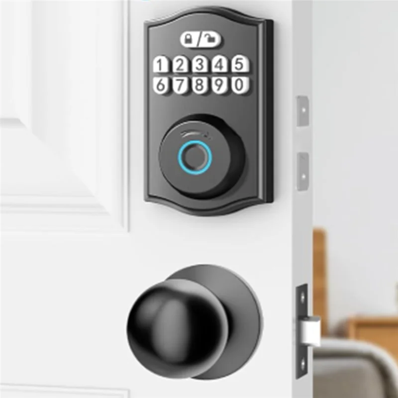 -MEOF Fingerprint Door Lock With APP Control/Fingerprint/Password/Key, Smart Deadbolt Lock With Automatic Lock