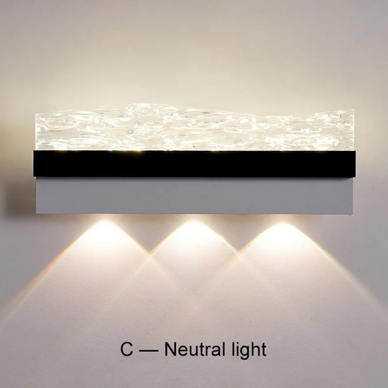 16W Creative Acrylic Textured Led Wall Light Bedroom Living room Aisle Light Long Strip New Design Art Decorative Ambient Light