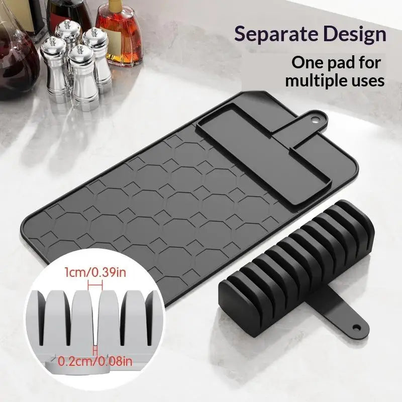 Kitchen Organizer Knife Holder Mat Non Slip Safe Storage for Multiple Knives in Drawer Keep Blades Protected