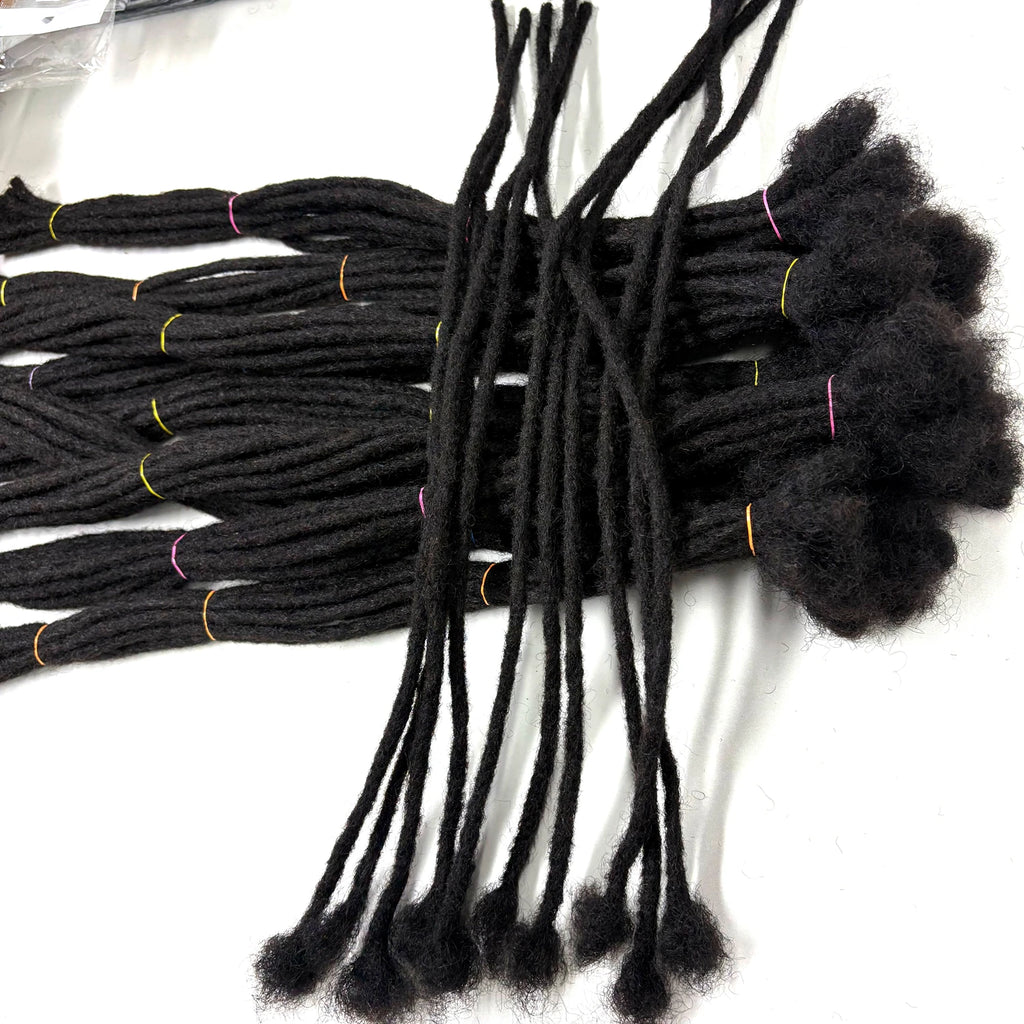 6-20inch 0.6cm Regular Loc Extension Human Hair 50 Strands Full Handmade 100% Human Hair Loc Dreadlock Extension for Men Women
