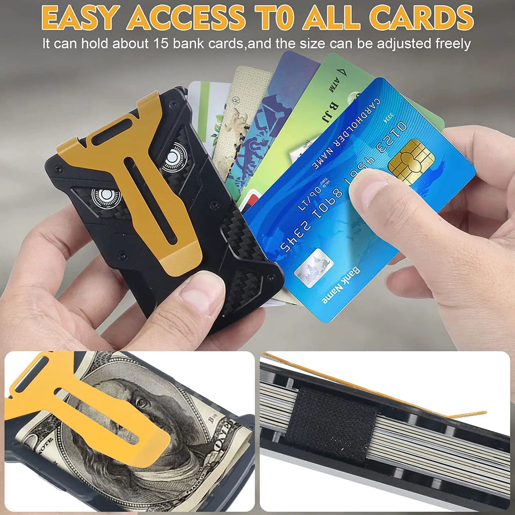 Tactical RFID Blocking ID Badge Holder & Slim Metal Card Wallet