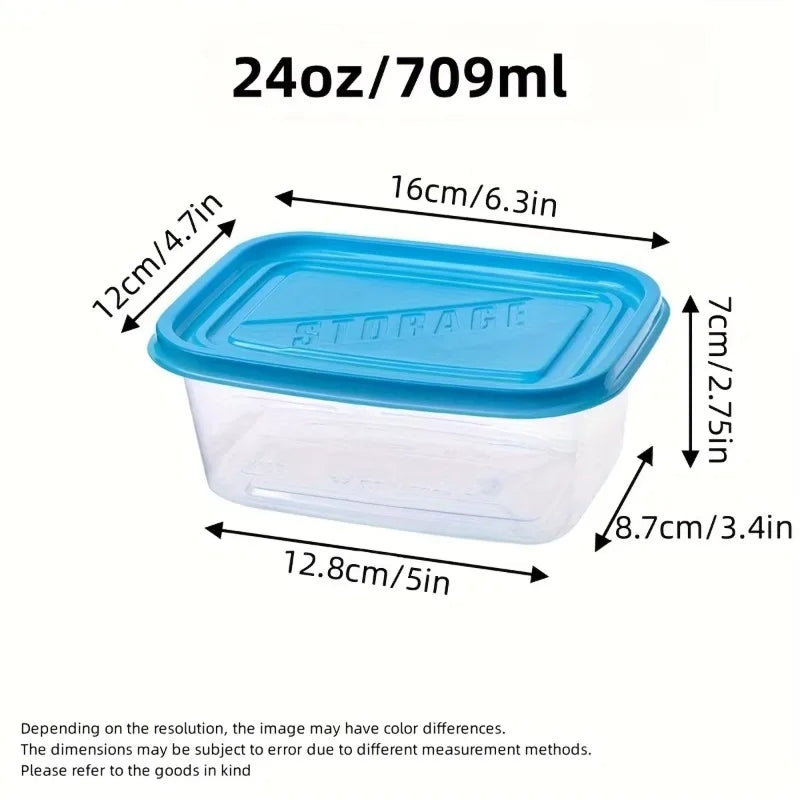 12Pcs Reusable Leak‑Proof Food Containers (6 Boxes+6 Lids), Microwave & Dishwasher Safe, for Bento, Picnic & Daily Use