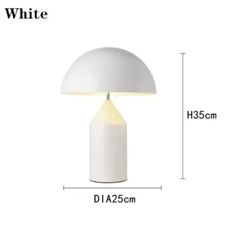 Oluce Atollo Lamp Modern Creative Mushroom Lamp for Bedroom Study Living Room Decoration Gold White Black Bedside Table Lamp