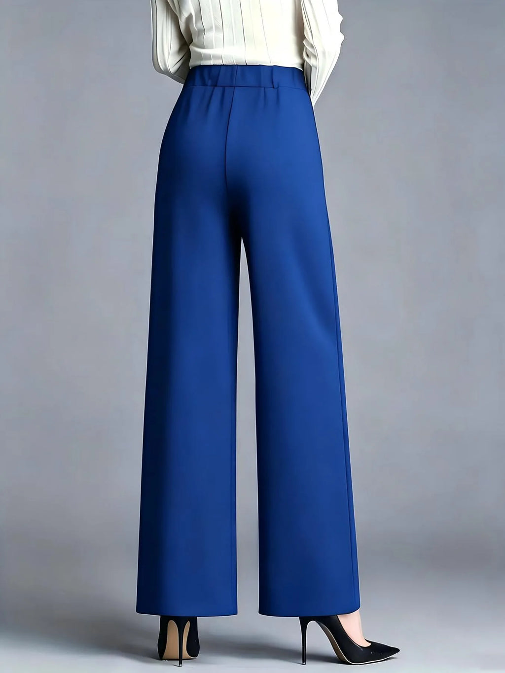 Women High Waist Draped Wide Leg Suit Pants Loose Slimming Straight Casual Versatile Trousers Multiple Colors Daily Commuter