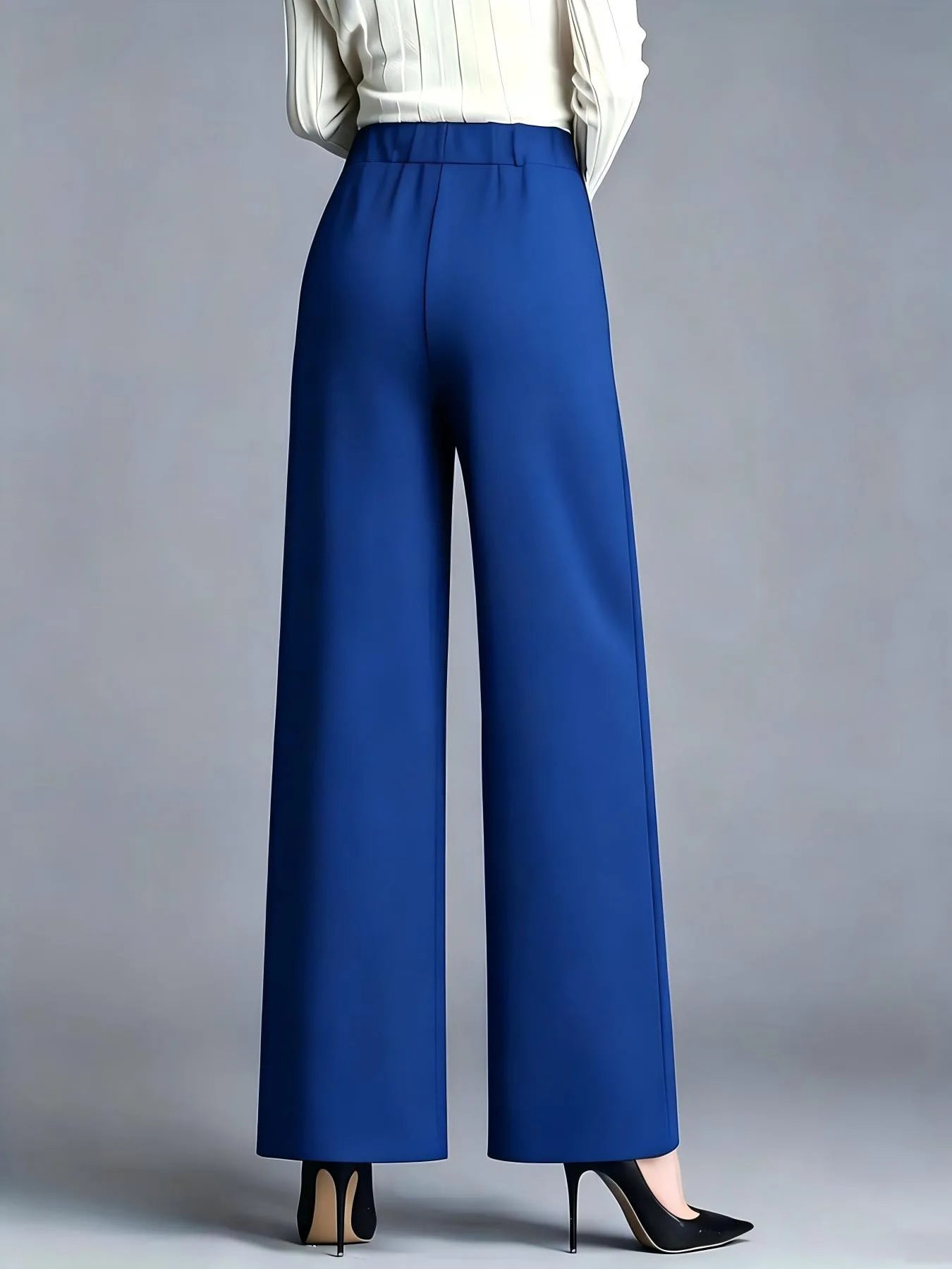 Women High Waist Draped Wide Leg Suit Pants Loose Slimming Straight Casual Versatile Trousers Multiple Colors Daily Commuter