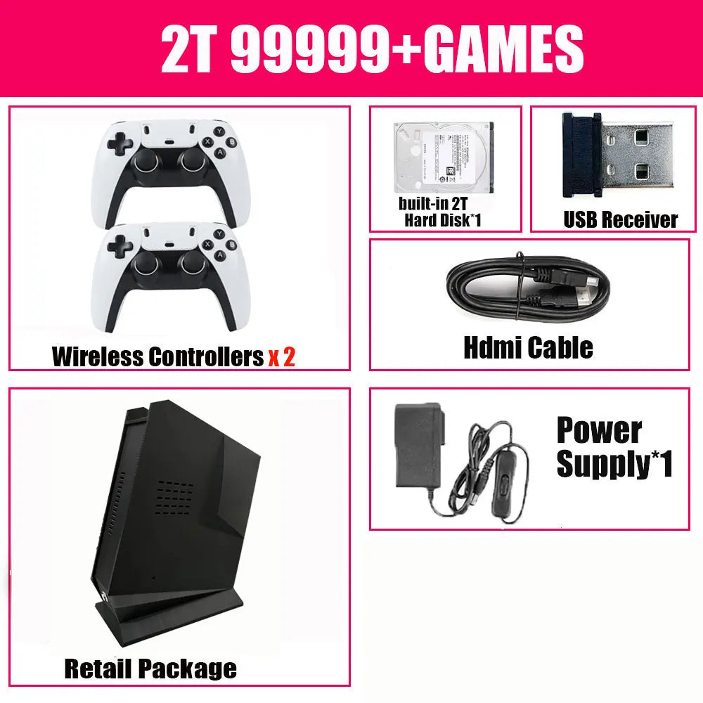 Mini PC Retro Game Box G3 Pro Dual System 99999+ Games 8G/16G RAM 2/4TB Intel Game Console for PS2 PS3 WiiU Wii GameCube Saturn