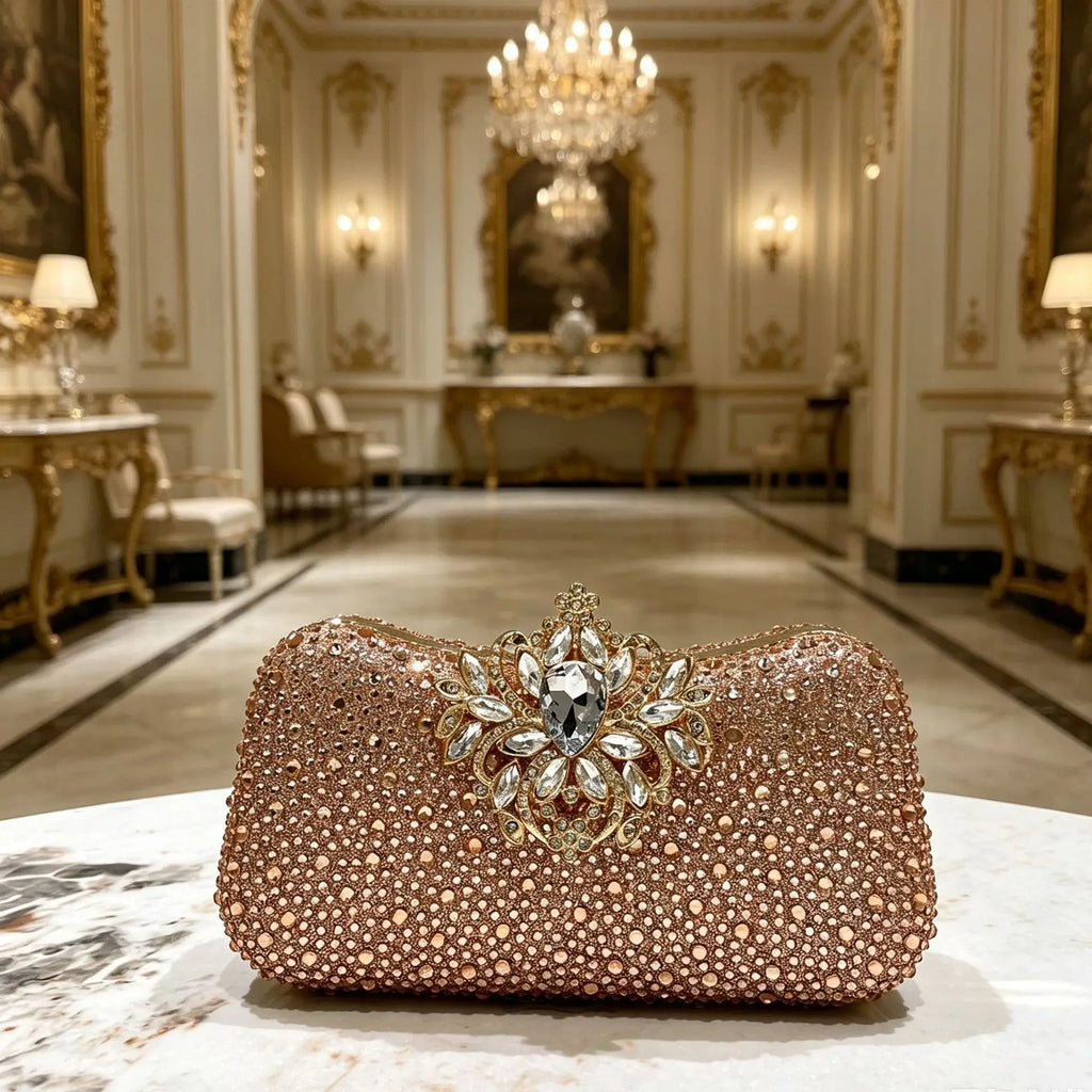 Luxurious Rhinestone Elegant Rhinestone Clasp Clutch Bag Women's Fashionable Elegant Evening Clutch Bag