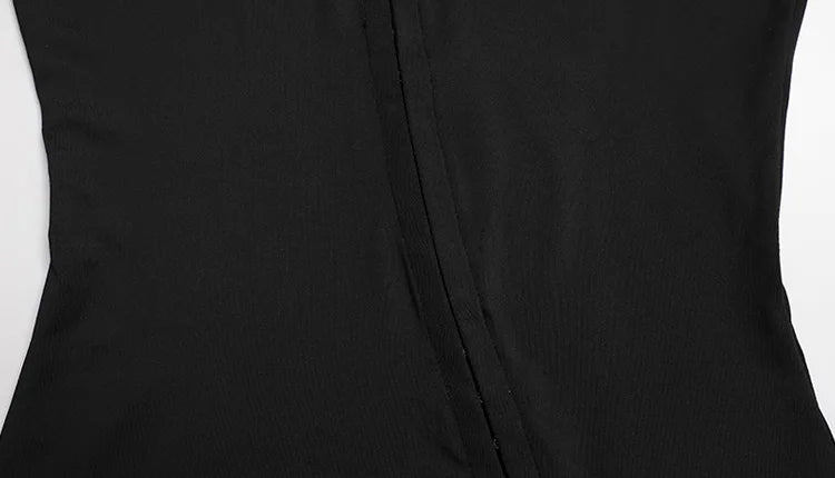 Ahagaga Fashion Women's Maxi Dresses Half High Collar Solid Sexy Single Breasted High Split Short Sleeves Sheath Streetwear Fit