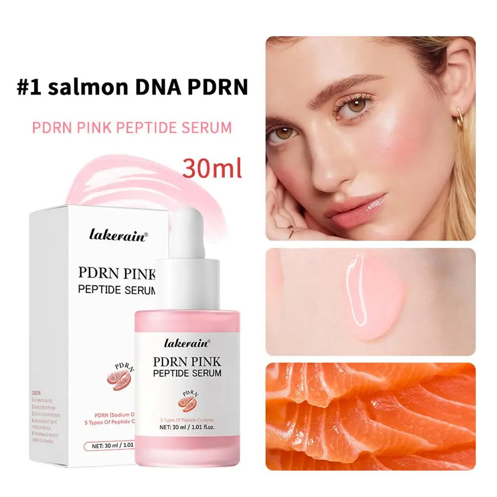 PDRN Pink Peptide Serum, 30ml Glow Skin Peptide Niacinamide Hydrating  Moisturizing Firming,Uneven Skin Tone,Korean Skincare