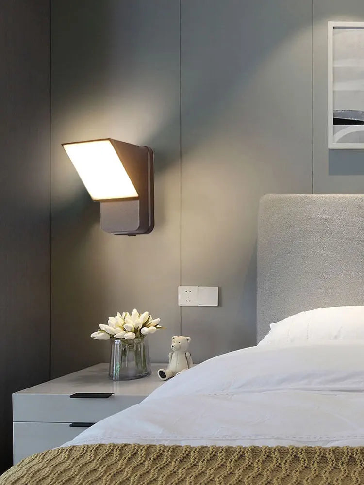 Led Bedroom Headboard Stairs Balcony Background Aisle Waterproof Rotatable Wall Light
