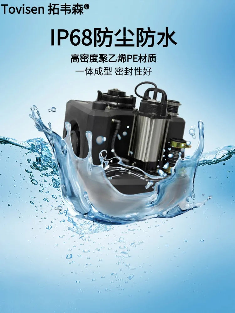 Basement sewage lifting pump station integrated automatic toilet kitchen sewage pump