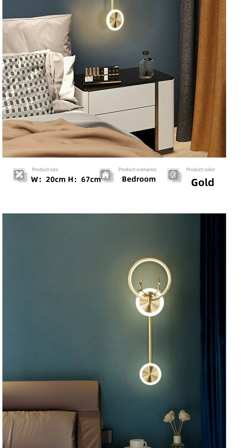 Wall Light Modern Living Room Decor Bedroom Led Lights Lamps Tokio Hotel Lamp Bedside Table Home Decoration Lighting for Dining