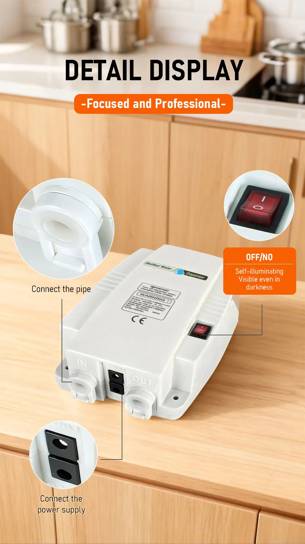 Electric Bottled Water Dispenser Pump Automatic Home Water Pump System High Pressure Water Jug Pump Dispenser for Coffee Machine