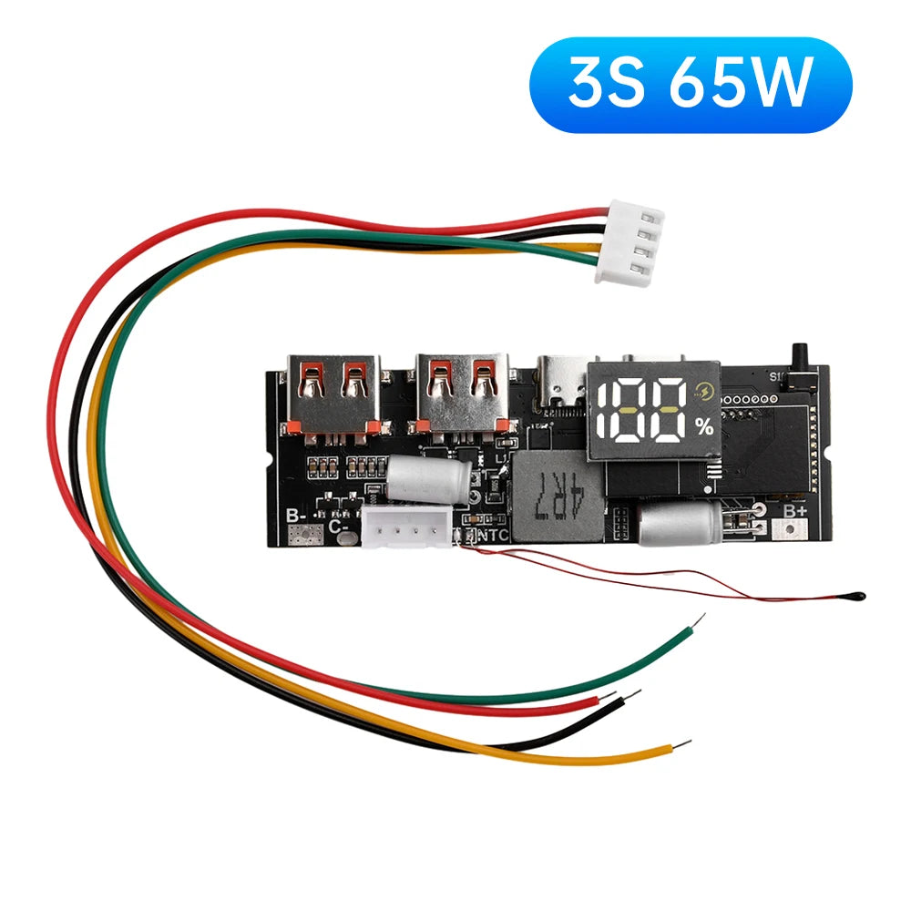 3S 4S 5S 65W 100W Power Bank Dual Type-C Bidirectional Super-Fast Charging Module Power Bank Circuit Board