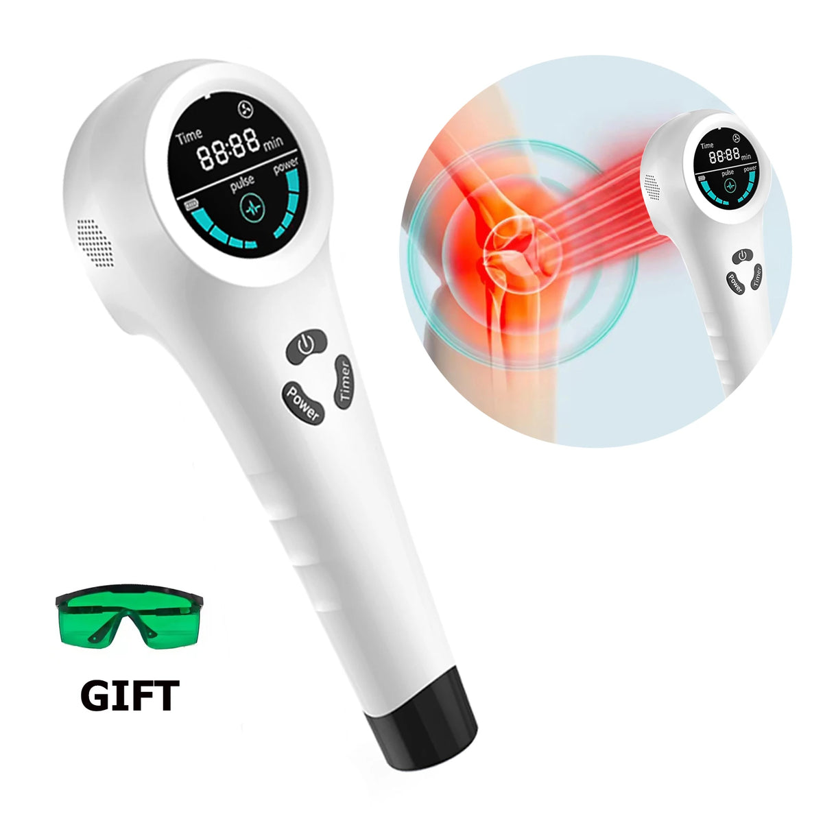 650nm+808nm Handheld Face Body Red Light Infrared Beauty Device Skin Rejuvenation Muscle Joint Body Fatigue Relief Health Care