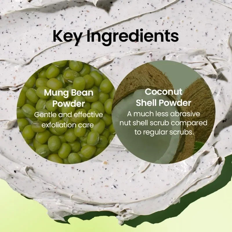 Korean Green Mung Bean Pore Clay Mask Cleansing Moisturizing Oil Control Blackhead Removal Cleansing Mud Mask Pore Care 120ml