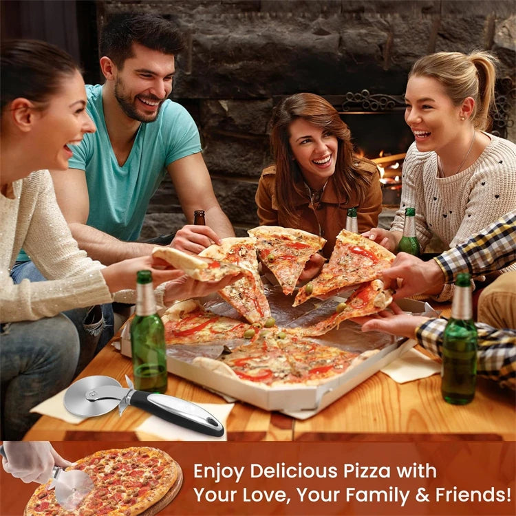 Premium Pizza Cutter Stainless Steel Pizza Cutter Wheel Super Sharp Pizza Slicer with Non-Slip Handle Kitchen Gadgets JT542