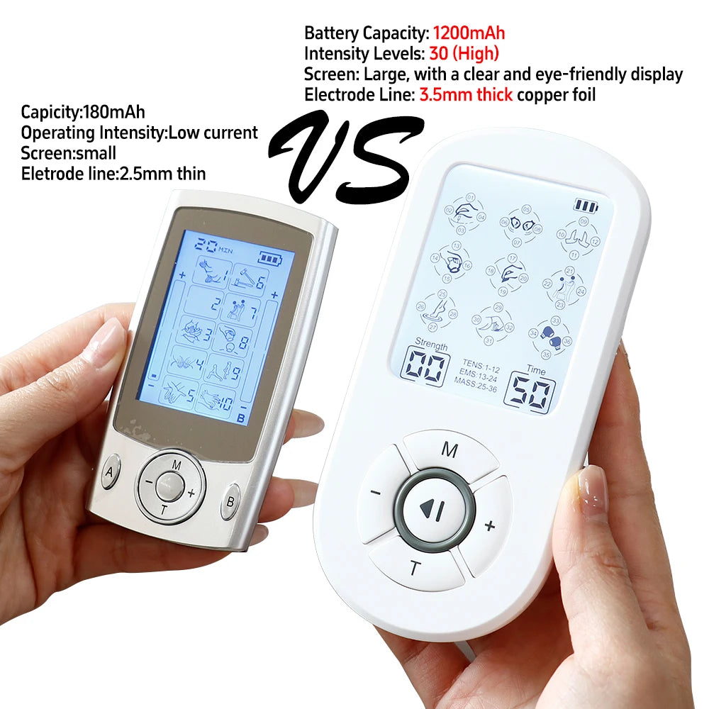 Professional 36 Modes TENS Pulse Rechargeable Machine EMS Muscle Stimulator Back Waist Body Massage Relax Electrostimulator Use