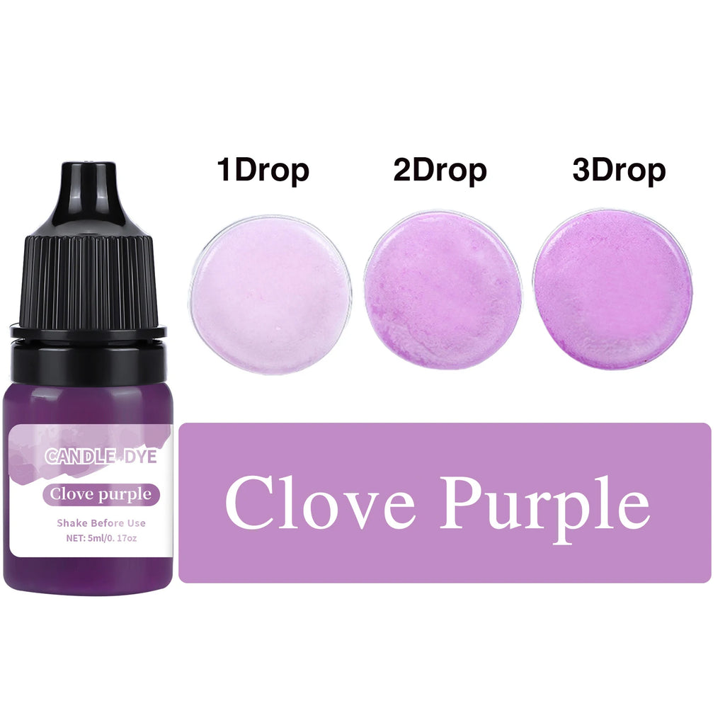 5ml/Bottle Candle Wax Pigment Colorant Non-Toxic Soy Candle Wax Pigment Liquid Dye Soy Wax DIY Soap Dyes Candle Making Supplies