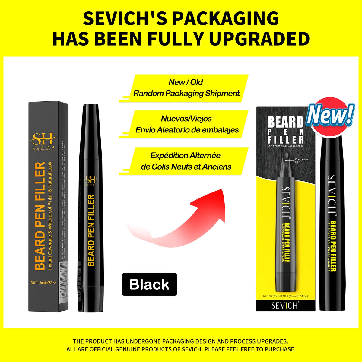 Beard Pen Filler Men Waterproof Moustache Coloring Pen Beard Coloring Filling Enhancer Black Fiber Hair Beard Stuffing Pen Tool