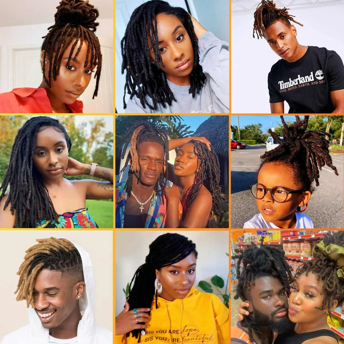 6-20inch 0.6cm Regular Loc Extension Human Hair 50 Strands Full Handmade 100% Human Hair Loc Dreadlock Extension for Men Women