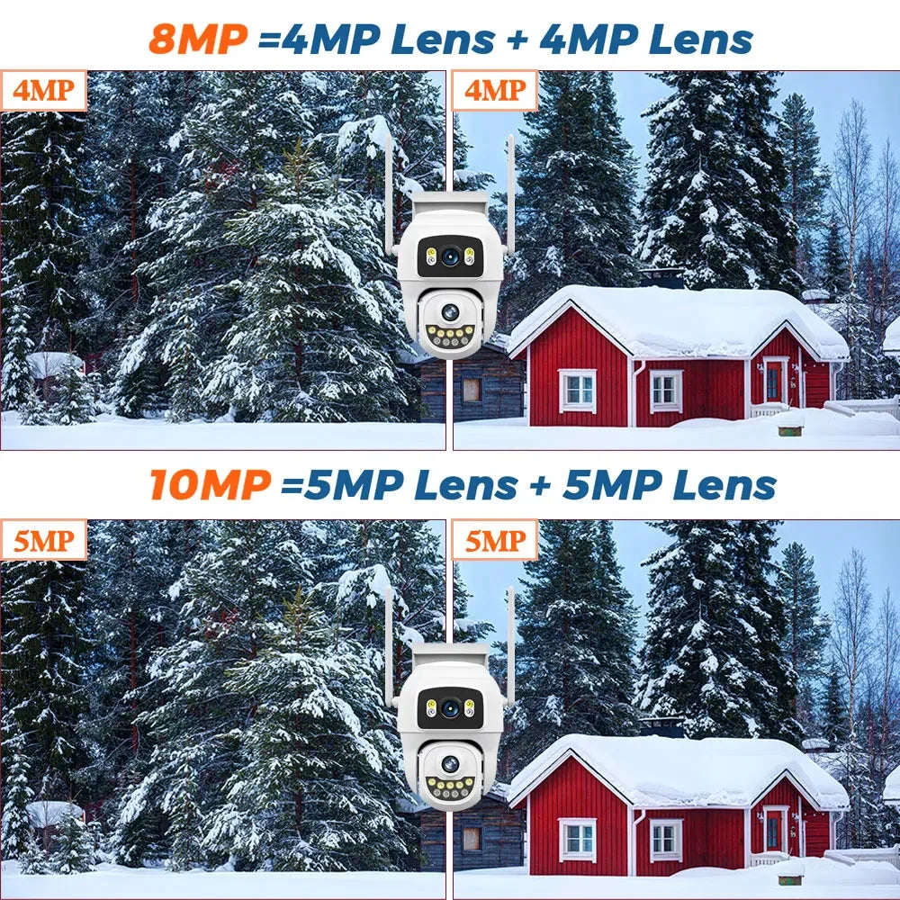 3.6mm Wide Angle Outdoors 6MP Tuya Smart Dome IP Camera Motion Detection POE CCTV 120 Degrees Security Video Surveillance Camera
