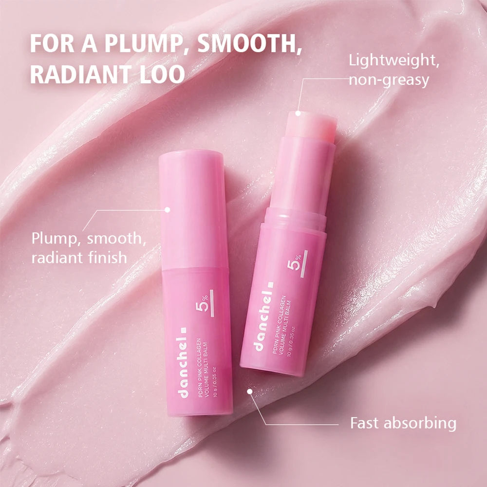 2pcs Salmon PDRN Pink Peptide Facial Serum & PDRN Pink Collagen Volume Multi Balm Deep Hydration Moisturization Plump Skin Care