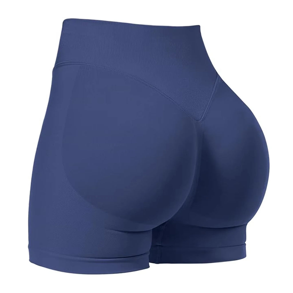 Summer Women Sexy Seamless Fitness Sports Biker Shorts Low Waist Gym Short Workout Scrunch Butt Yoga Leggings