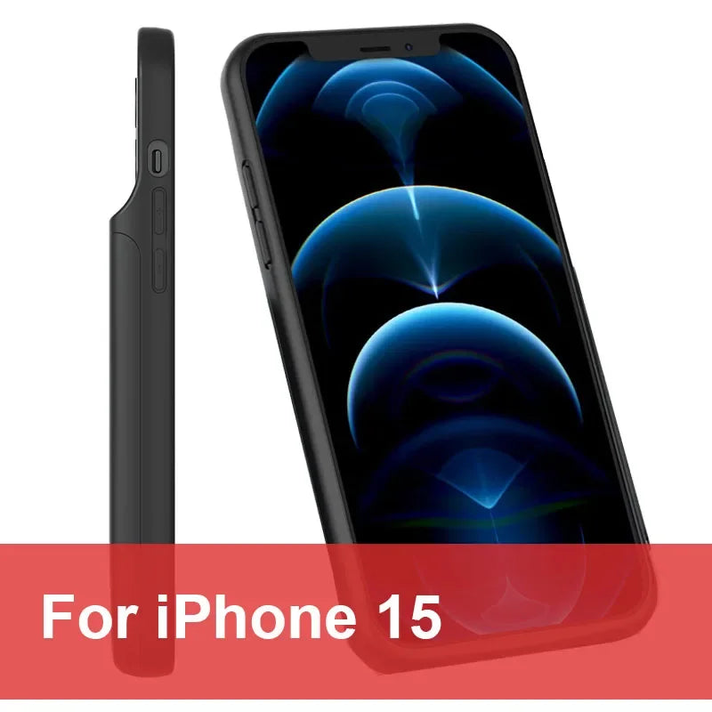 6800mAh Portable Phone Charger Case For iPhone 16 15 14 13 12 11 X mini pro max battery Charging Case For 6 6s 7 8 Plus SE2020