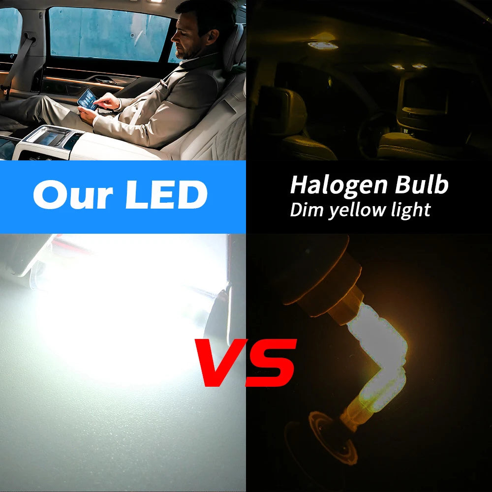 2PCS/4PCS 31 36 39 41mm Sv8.5 C5w C10w Led White Festoon Led Car Light Cob Interior Lighting Reading Signal Lamp Bulb 12V
