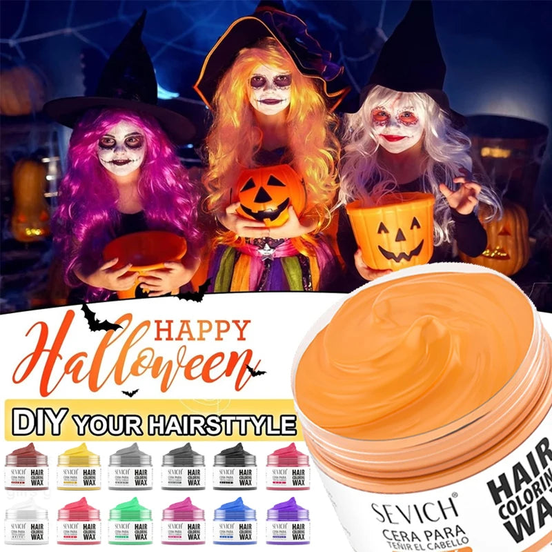 Christmas Hair Colour Wax Easy To Wash DIY Dye Hair Mud Immediate Dying for Eyebrow Beards Coloring Temporary Hair Colour Cream