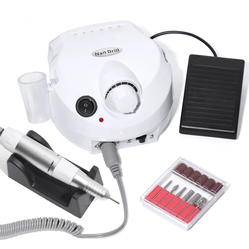 35000RPM Electric Nail Drill Machine Manicure Pedicure Professional Nail Lathe Low Noise Cutters Nail File Kit
