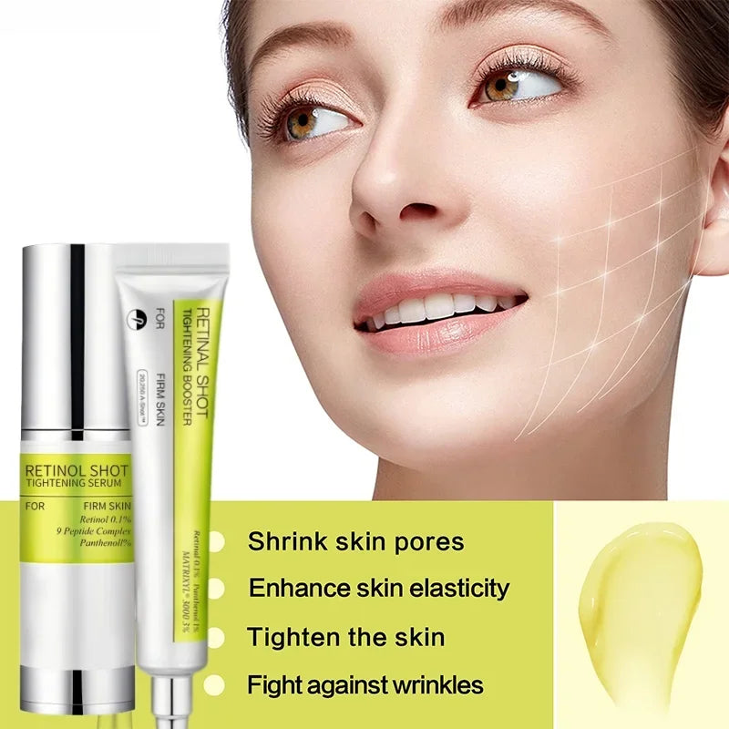Retinol Firming Gentle Moisturizing Essence Set Vitamin C Moisturizing Eye Cream Improve Dark Skin Dark Eye Circles Fine Lines