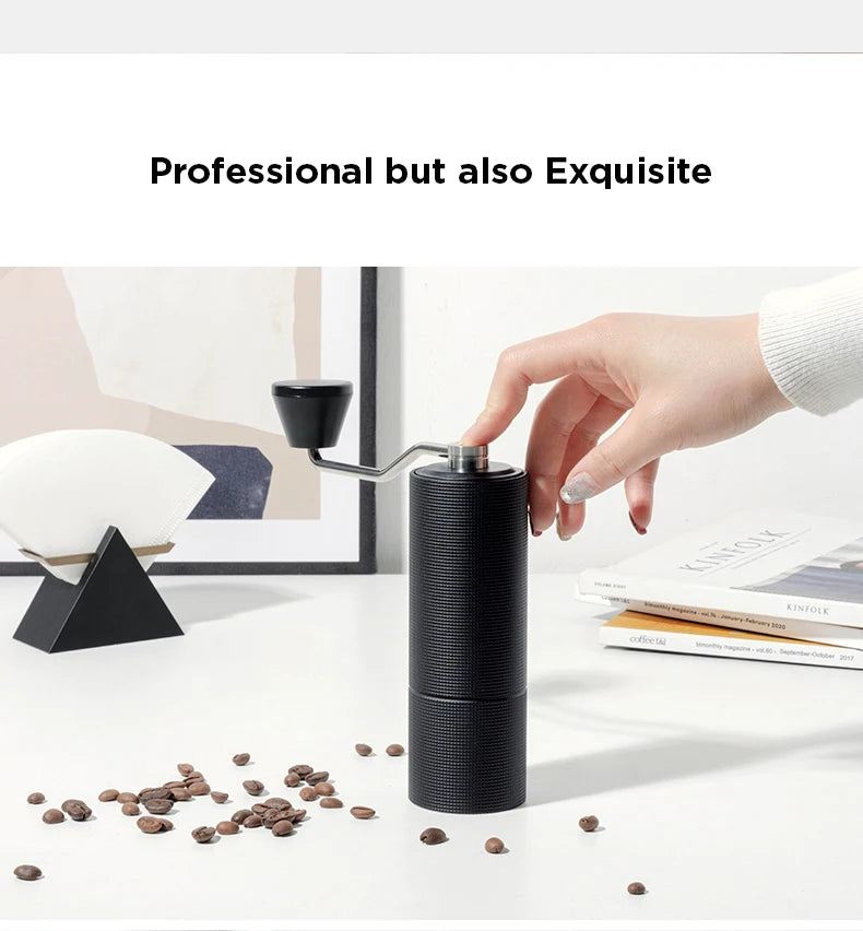 TIMEMORESTORE Chestnut C3 Manual Coffee Grinder S2C Burr High Quality Portable Hand Grinder With Double Bearing Positioning