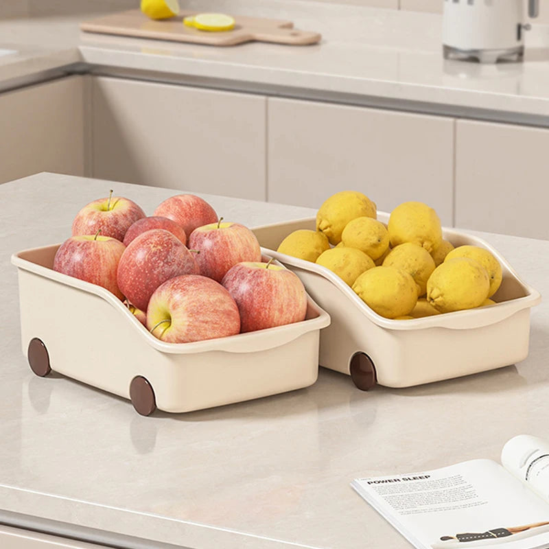 【N】Kitchen Sundries Storage Case With Wheels Seasoning Bottle Jar Storage Container Kitchen Closet Organizer