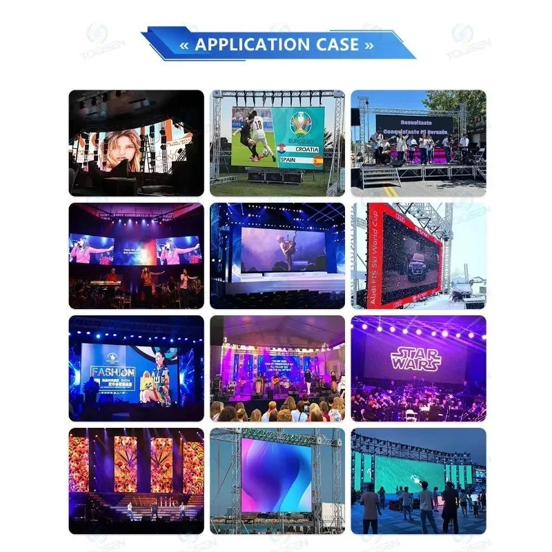 P2.6 P2.9 P3.9 Rainproof LED Video Wall Seamless Splicing Movable Stage Wedding Outdoor Event Rental Display Screen