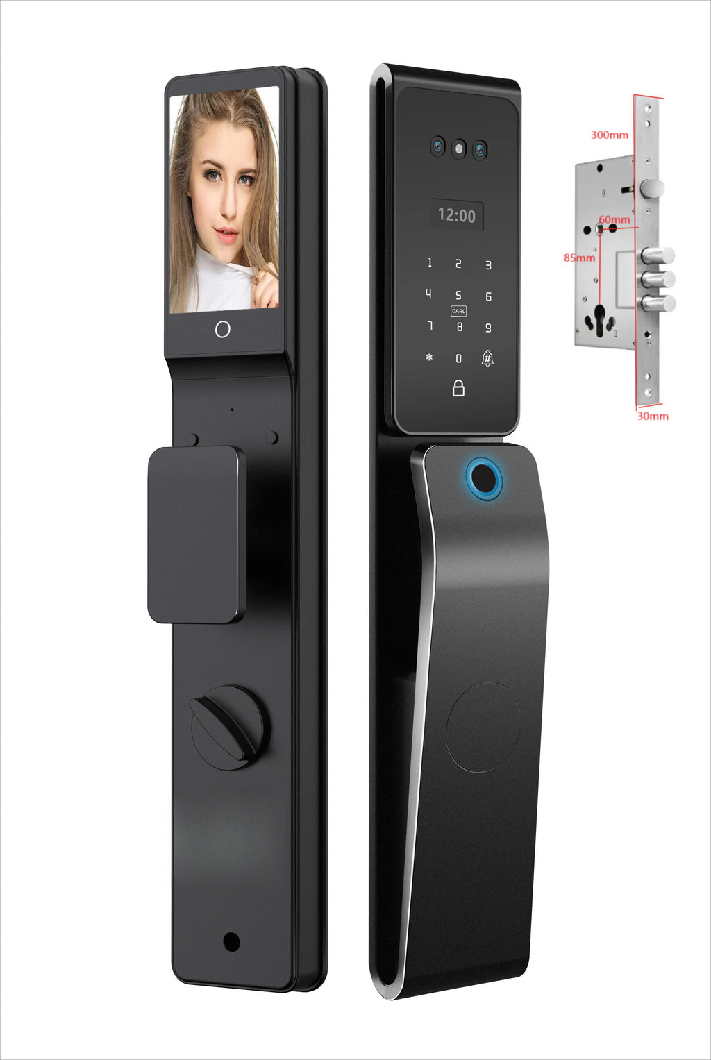 2026 New Tuya 3D Face Palm Recognition Smart Lock Durable Electronic Lock Waterproof Digital Lock Suitable for Europe, Israel