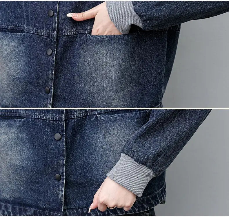 Retro Denim Coat For women Short style Spring autumn Thin 2026 New Loose Cowboy Baseball Jackets Women's Casual Tops Clothes