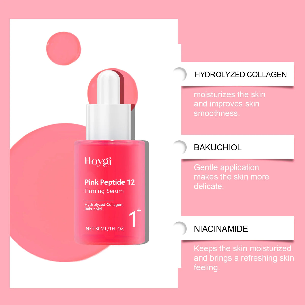 Gentle Niacinamide Moisturizing Firming Serum - Long-Lasting Hydrating Care for Elastic, Smooth & Supple Facial Skin