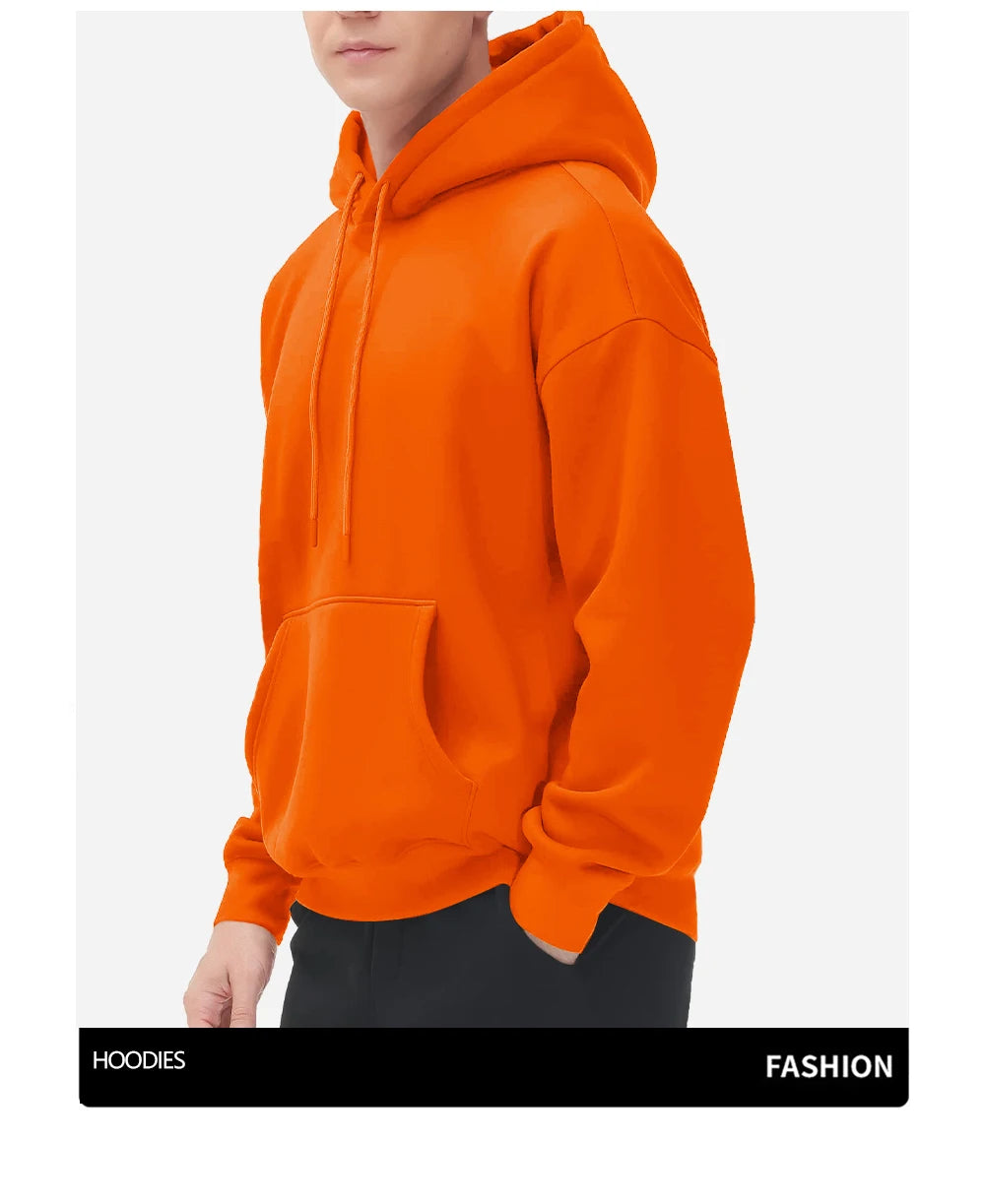 Fashion Solid Sweatshirt Sport Comfy Tracksuit Fleece Autumn Hoodies Man Basics Warm Streetwear Casual Jogging Clothes Unisex