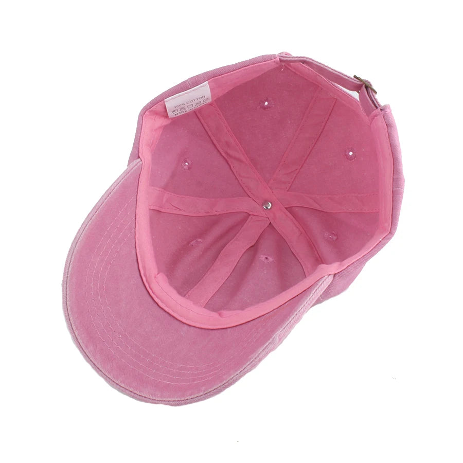 Kids Cartoon Adjustable Baseball Cap Baby Girl Boy Summer Washed Denim Sun Protection Snapback Cap Cute Sun Hats Children 3-7Y