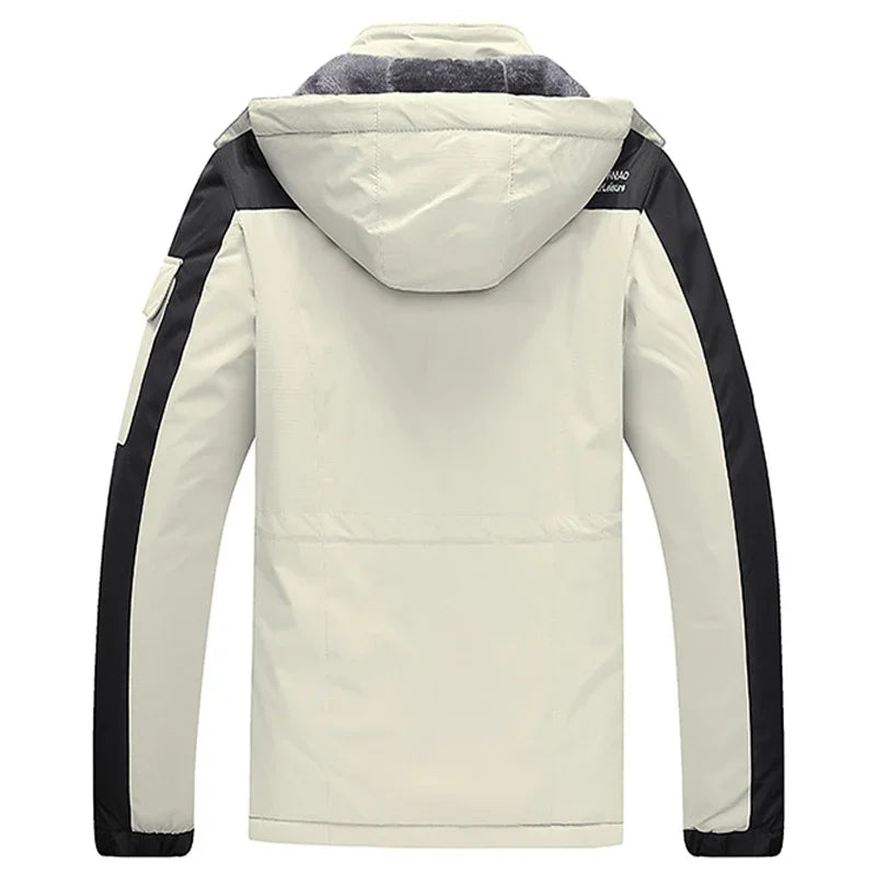 Men's Casual Warm Jackets Mens Plus Velvet Thickening Hooded Coats Ski Suit Coat Winter Jacket Men Parka 6XL 7XL 8XL Jacket