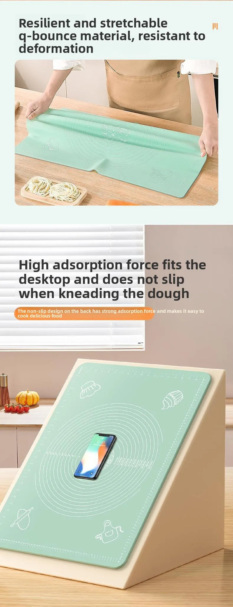 Silicone Baking Mat Pizza Dough Mat Pastry Kitchen Gadgets Cooking Tools Bakeware Kneading Accessories