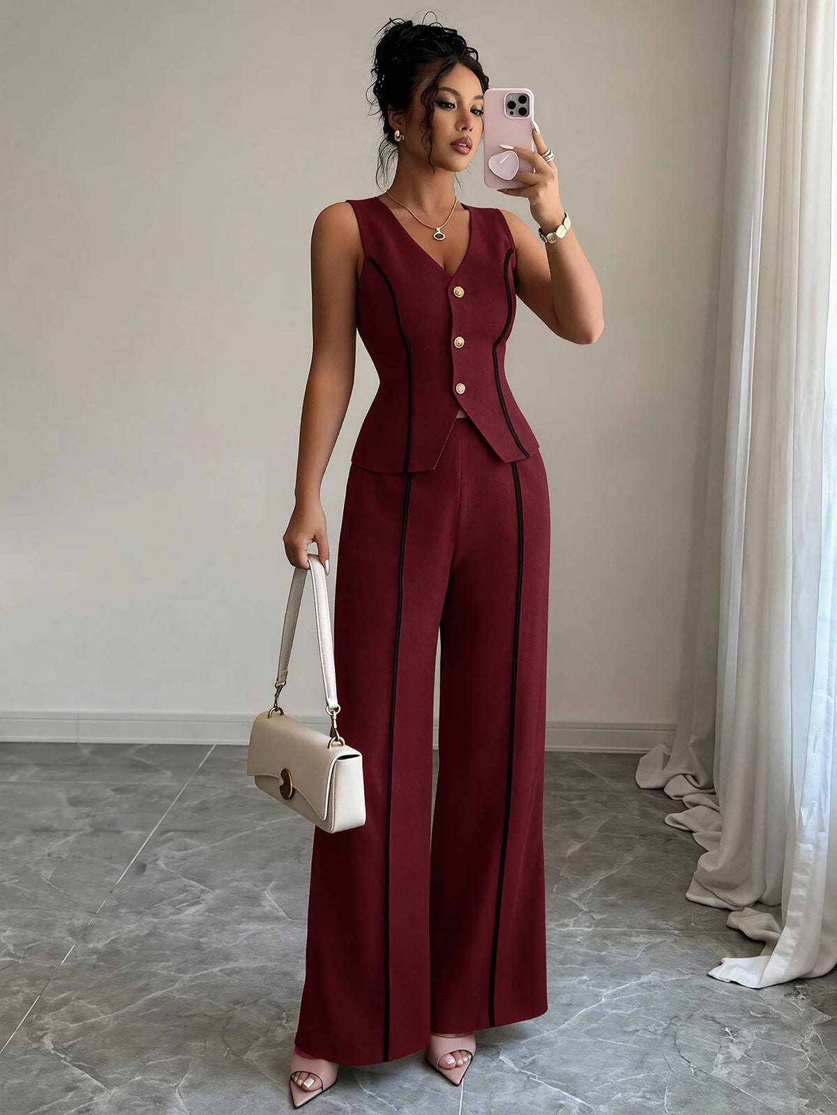 Women's 2026 Spring/summer Casual Chic Urban Hot Girl Color-block Sleeveless Blazer Set Wedding Dress Femme Clothes Lace Beach